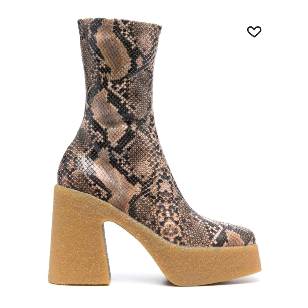 EUC REPTILE PRINT PLATFORM BOTTIE 🐍 STELLA MCCARTNEY